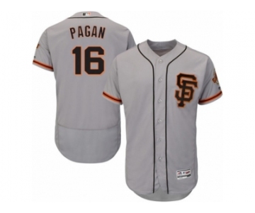 Men's Majestic San Francisco Giants #16 Angel Pagan Gray Flexbase Authentic Collection MLB Jersey