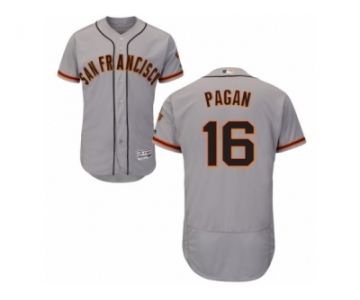 Men's Majestic San Francisco Giants #16 Angel Pagan Grey Flexbase Authentic Collection MLB Jersey