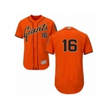 Men's Majestic San Francisco Giants #16 Angel Pagan Orange Flexbase Authentic Collection MLB Jersey