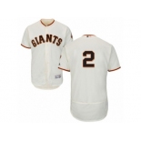 Men's Majestic San Francisco Giants #2 Denard Span Cream Flexbase Authentic Collection MLB Jersey