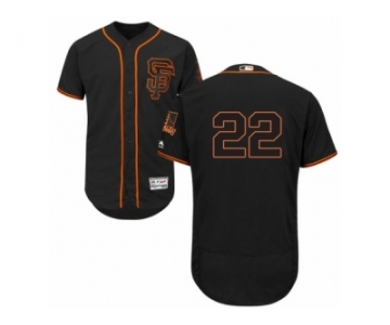 Men's Majestic San Francisco Giants #22 Jake Peavy Black Flexbase Authentic Collection MLB Jersey