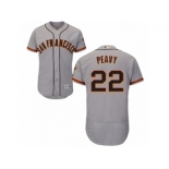 Men's Majestic San Francisco Giants #22 Jake Peavy Grey Flexbase Authentic Collection MLB Jersey