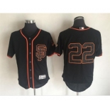 Men's Majestic San Francisco Giants #22 Will Clark Authentic Black Cool Base MLB Jersey