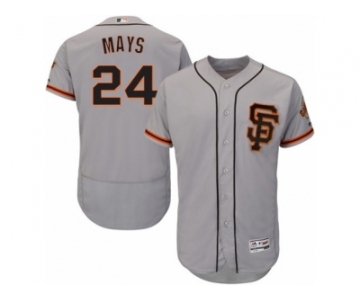 Men's Majestic San Francisco Giants #24 Willie Mays Gray Flexbase Authentic Collection MLB Jersey