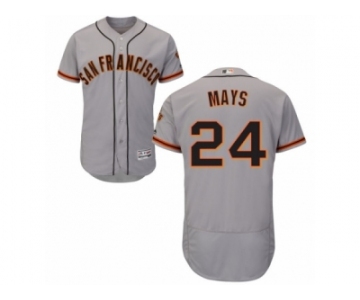 Men's Majestic San Francisco Giants #24 Willie Mays Grey Flexbase Authentic Collection MLB Jersey