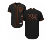 Men's Majestic San Francisco Giants #25 Barry Bonds Black Flexbase Authentic Collection MLB Jersey