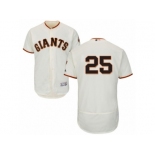 Men's Majestic San Francisco Giants #25 Barry Bonds Cream Flexbase Authentic Collection MLB Jersey