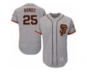 Men's Majestic San Francisco Giants #25 Barry Bonds Gray Flexbase Authentic Collection MLB Jersey