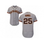 Men's Majestic San Francisco Giants #25 Barry Bonds Grey Flexbase Authentic Collection MLB Jersey