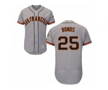 Men's Majestic San Francisco Giants #25 Barry Bonds Grey Flexbase Authentic Collection MLB Jersey