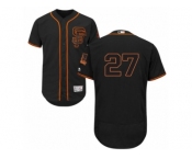 Men's Majestic San Francisco Giants #27 Juan Marichal Black Flexbase Authentic Collection MLB Jersey