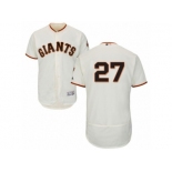 Men's Majestic San Francisco Giants #27 Juan Marichal Cream Flexbase Authentic Collection MLB Jersey