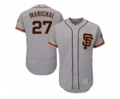 Men's Majestic San Francisco Giants #27 Juan Marichal Gray Flexbase Authentic Collection MLB Jersey