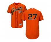 Men's Majestic San Francisco Giants #27 Juan Marichal Orange Flexbase Authentic Collection MLB Jersey