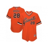 Men's Majestic San Francisco Giants #28 Buster Posey Authentic Orange 1978 Turn Back The Clock MLB Jersey