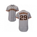 Men's Majestic San Francisco Giants #29 Jeff Samardzija Grey Flexbase Authentic Collection MLB Jersey