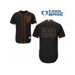 Men's Majestic San Francisco Giants #29 Jeff Samardzija Replica Black Alternate Cool Base MLB Jersey