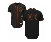 Men's Majestic San Francisco Giants #30 Orlando Cepeda Black Flexbase Authentic Collection MLB Jersey