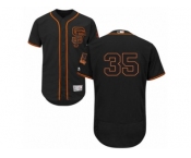 Men's Majestic San Francisco Giants #35 Brandon Crawford Black Flexbase Authentic Collection MLB Jersey