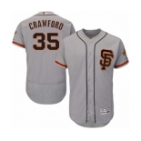 Men's Majestic San Francisco Giants #35 Brandon Crawford Gray Flexbase Authentic Collection MLB Jersey