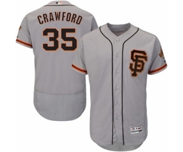 Men's Majestic San Francisco Giants #35 Brandon Crawford Gray Flexbase Authentic Collection MLB Jersey