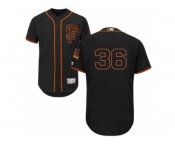 Men's Majestic San Francisco Giants #36 Gaylord Perry Black Flexbase Authentic Collection MLB Jersey