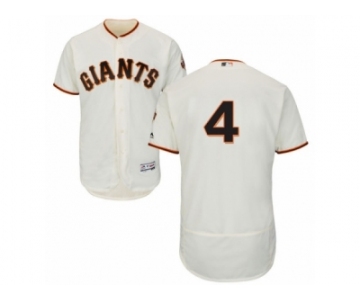 Men's Majestic San Francisco Giants #4 Mel Ott Cream Flexbase Authentic Collection MLB Jersey