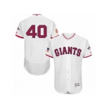 Men's Majestic San Francisco Giants #40 Madison Bumgarner White Fashion Stars & Stripes Flex Base MLB Jersey