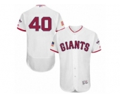 Men's Majestic San Francisco Giants #40 Madison Bumgarner White Fashion Stars & Stripes Flex Base MLB Jersey