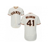 Men's Majestic San Francisco Giants #41 Mark Melancon Cream Flexbase Authentic Collection MLB Jersey