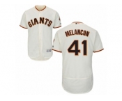 Men's Majestic San Francisco Giants #41 Mark Melancon Cream Flexbase Authentic Collection MLB Jersey