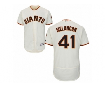 Men's Majestic San Francisco Giants #41 Mark Melancon Cream Flexbase Authentic Collection MLB Jersey