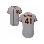 Men's Majestic San Francisco Giants #41 Mark Melancon Gray Flexbase Authentic Collection MLB Jersey