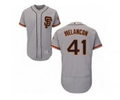 Men's Majestic San Francisco Giants #41 Mark Melancon Gray Flexbase Authentic Collection MLB Jersey