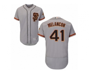 Men's Majestic San Francisco Giants #41 Mark Melancon Gray Flexbase Authentic Collection MLB Jersey