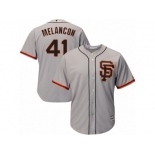 Men's Majestic San Francisco Giants #41 Mark Melancon Replica Grey Road 2 Cool Base MLB Jersey