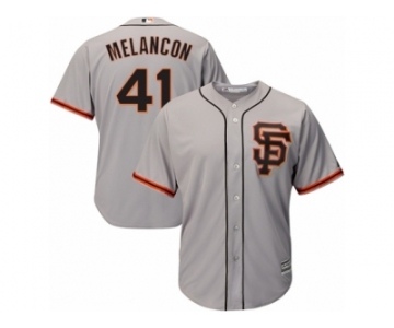 Men's Majestic San Francisco Giants #41 Mark Melancon Replica Grey Road 2 Cool Base MLB Jersey