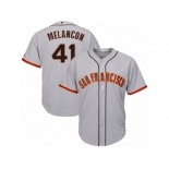 Men's Majestic San Francisco Giants #41 Mark Melancon Replica Grey Road Cool Base MLB Jersey