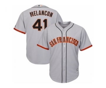 Men's Majestic San Francisco Giants #41 Mark Melancon Replica Grey Road Cool Base MLB Jersey