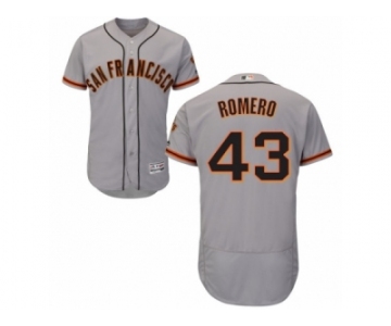 Men's Majestic San Francisco Giants #43 Ricky Romero Grey Flexbase Authentic Collection MLB Jersey