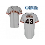 Men's Majestic San Francisco Giants #43 Ricky Romero Replica Grey Road Cool Base MLB Jersey