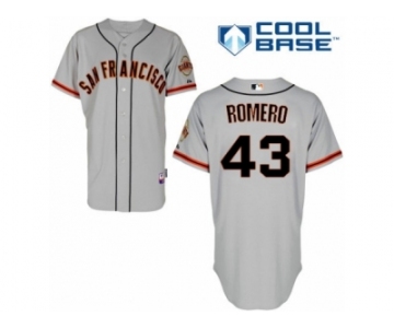 Men's Majestic San Francisco Giants #43 Ricky Romero Replica Grey Road Cool Base MLB Jersey