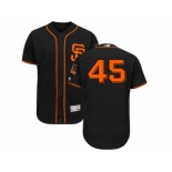 Men's Majestic San Francisco Giants #45 Matt Moore Black Flexbase Authentic Collection MLB Jersey