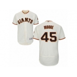 Men's Majestic San Francisco Giants #45 Matt Moore Cream Flexbase Authentic Collection MLB Jersey