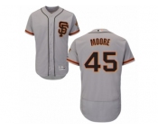 Men's Majestic San Francisco Giants #45 Matt Moore Gray Flexbase Authentic Collection MLB Jersey