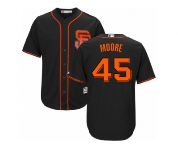 Men's Majestic San Francisco Giants #45 Matt Moore Replica Black Alternate Cool Base MLB Jersey