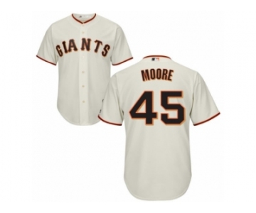 Men's Majestic San Francisco Giants #45 Matt Moore Replica Cream Home Cool Base MLB Jersey