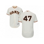 Men's Majestic San Francisco Giants #47 Johnny Cueto Cream Flexbase Authentic Collection MLB Jersey