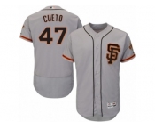 Men's Majestic San Francisco Giants #47 Johnny Cueto Gray Flexbase Authentic Collection MLB Jersey