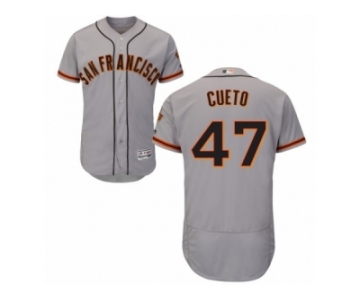 Men's Majestic San Francisco Giants #47 Johnny Cueto Grey Flexbase Authentic Collection MLB Jersey